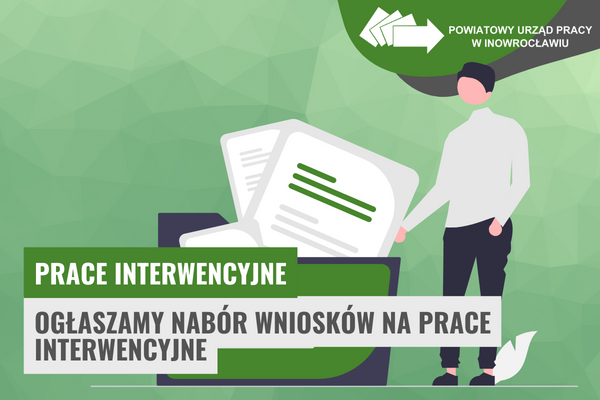 Obrazek. Ogłaszamy nabór wniosków na prace interwencyjne