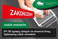 Obrazek dla: FP: 30 tysięcy złotych na otwarcie firmy. Ogłaszamy nabór wniosków