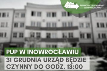 Zdjęcie artykułu KOMUNIKAT: 31 grudnia br. urząd będzie czynny do 13:00