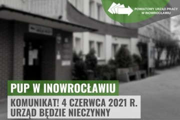Zdjęcie artykułu KOMUNIKAT: 4 czerwca urząd będzie nieczynny