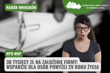 Zdjęcie artykułu RPO WKP: 30 tysięcy złotych na założenie firmy. Ogłaszamy nabór wniosków dla osób w wieku powyżej 29 roku życia