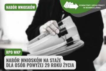 Zdjęcie artykułu RPO WKP: Nabór wniosków na staże dla osób powyżej 29 roku...